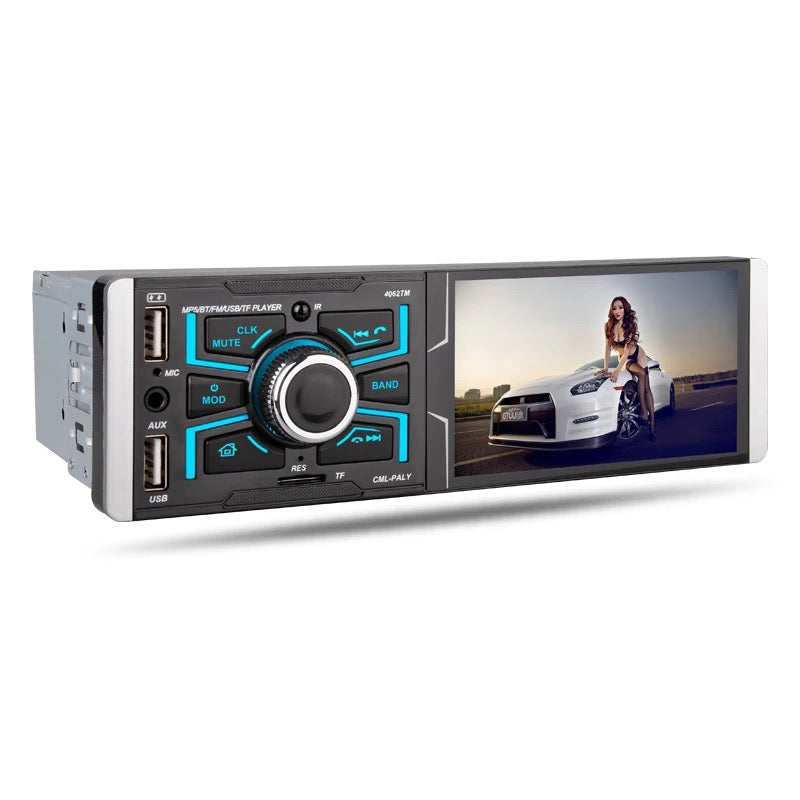 Car Stereo With Bluetooth With 4.1 Inch Touch Screen 7-color Button Light MP5 MP4 Card Host Player Support Rear Camera 4062
