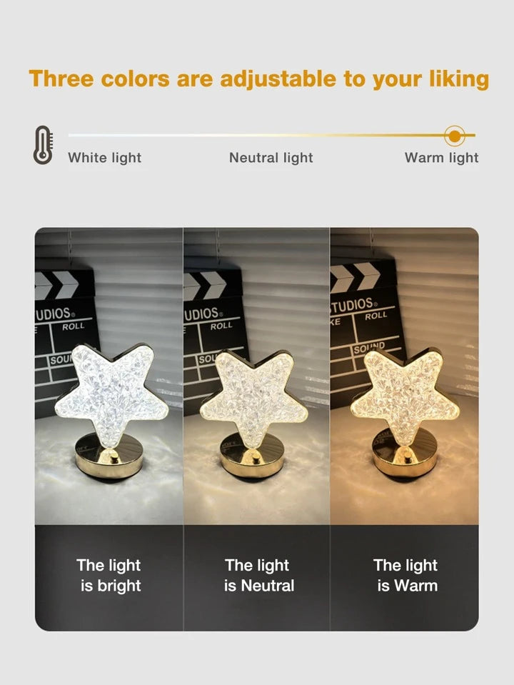 LED Star Desk Lamp Three Colours Intensity