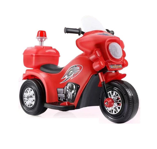 Kids Ride On Electric Police Motorcycle - Red/Blue