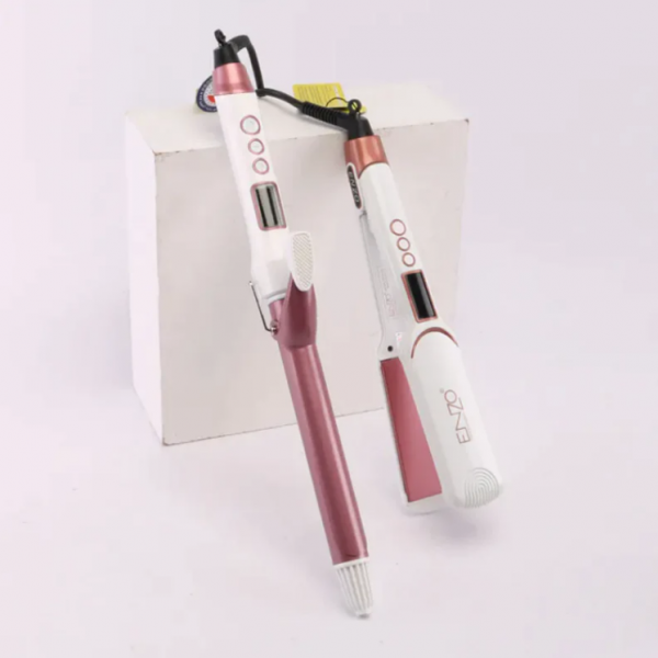 ENZO 5 in1 machine profesional straight air massage curler hair straightener styling set