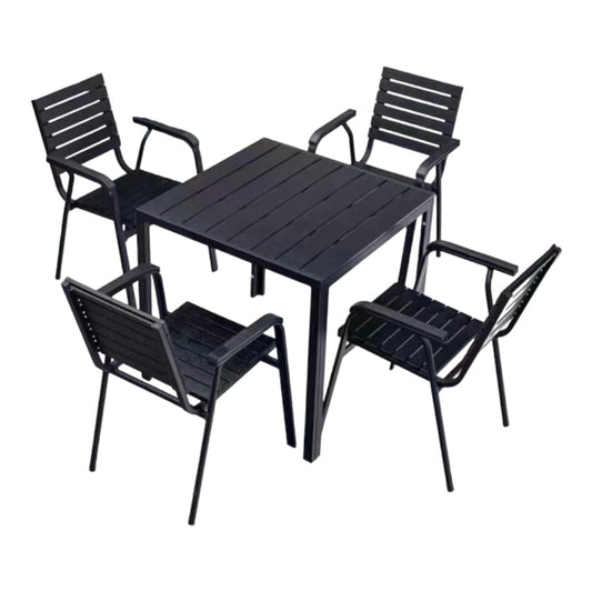 MFurn Outdoor Furniture Lounge Patio Dining Table And Chairs Set 5pc
