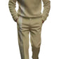 Men's Fashion Casual Zipper Up Collar Long Sleeved 2pc Set-Various Colours