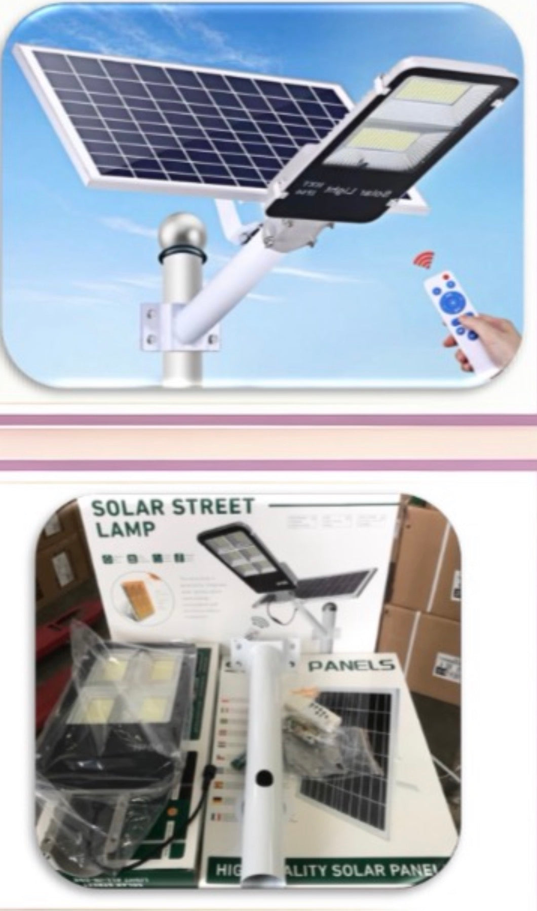 MHome Smart Solar Street Light 600w with Mounting Pole