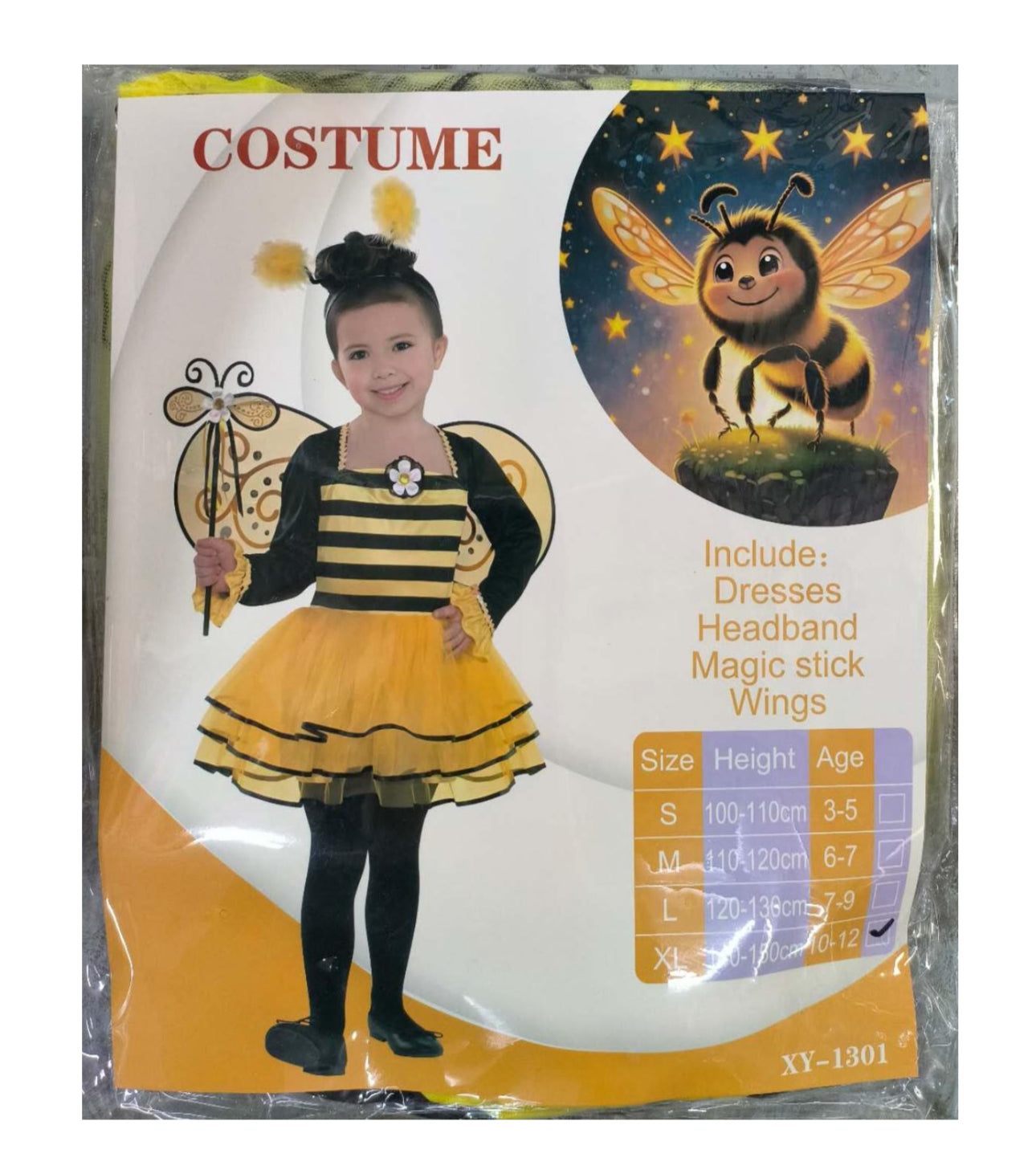 Girls Ballerina Bumble Bee Cosplay Costume Dress Theme Party Fancy Dress-Various Sizes