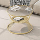 MFurn 2-Tier Round Coffee Table – Steel Frame with Double-Layer Storage