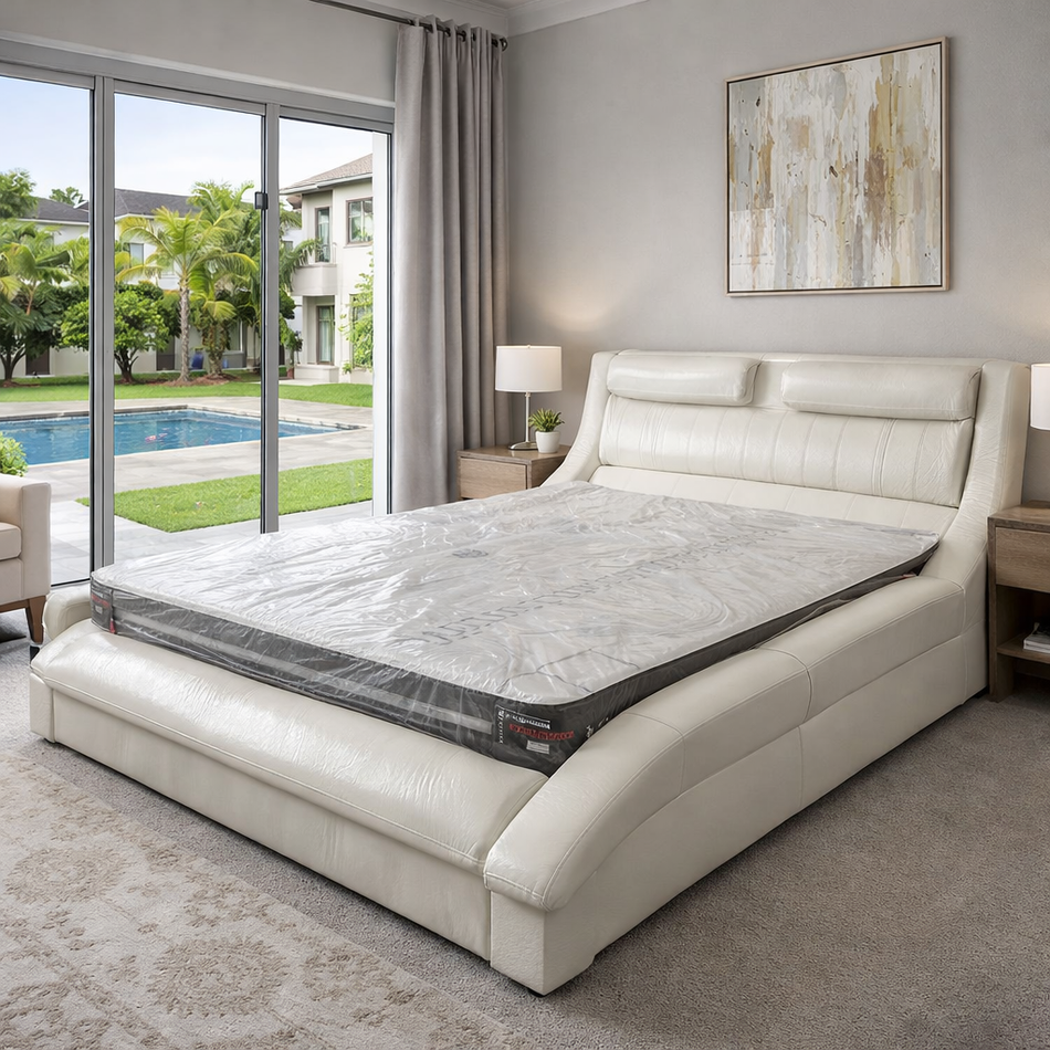 MFURN Caley Designer Sleigh Bed-Various Colours