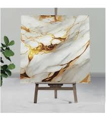 MHome Marble UV Panels Marble UV Sheets | Self Adhesive Wall Tile | Marble Look Wall Panels for Homes and Offices | 60 cm x 60 cm 10pc Pack - Various Colours Available