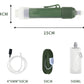 Outdoor Water Filter Portable 4000 Liter Camping Survival Drinking Water Filter Removes Bacteria and Pollutants, Personal Water Heater, Activated Carbon