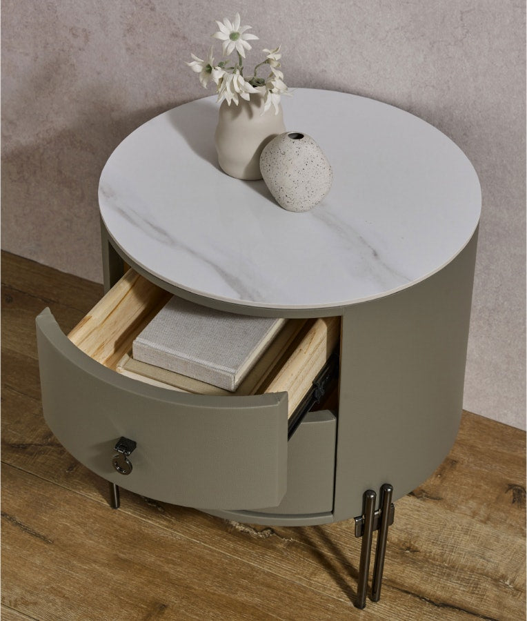 MFurn Modern 2-Drawer Nightstand, Storage Bedside Table for Bedroom, Living Room-Various Colours