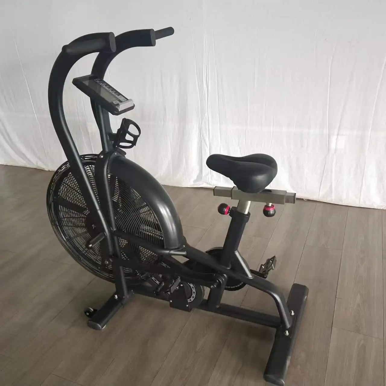 Pro-Sportz Commercial Assault Air Bike, Wind Resistance Exercise Bike for Home Gym or Studio, Full-Body Cardio Workout, Adjustable Seat, LCD Console, Self-Powered Design