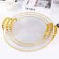 MHome 3PC Round Acrylic Serving Tray Set – Transparent & Stylish