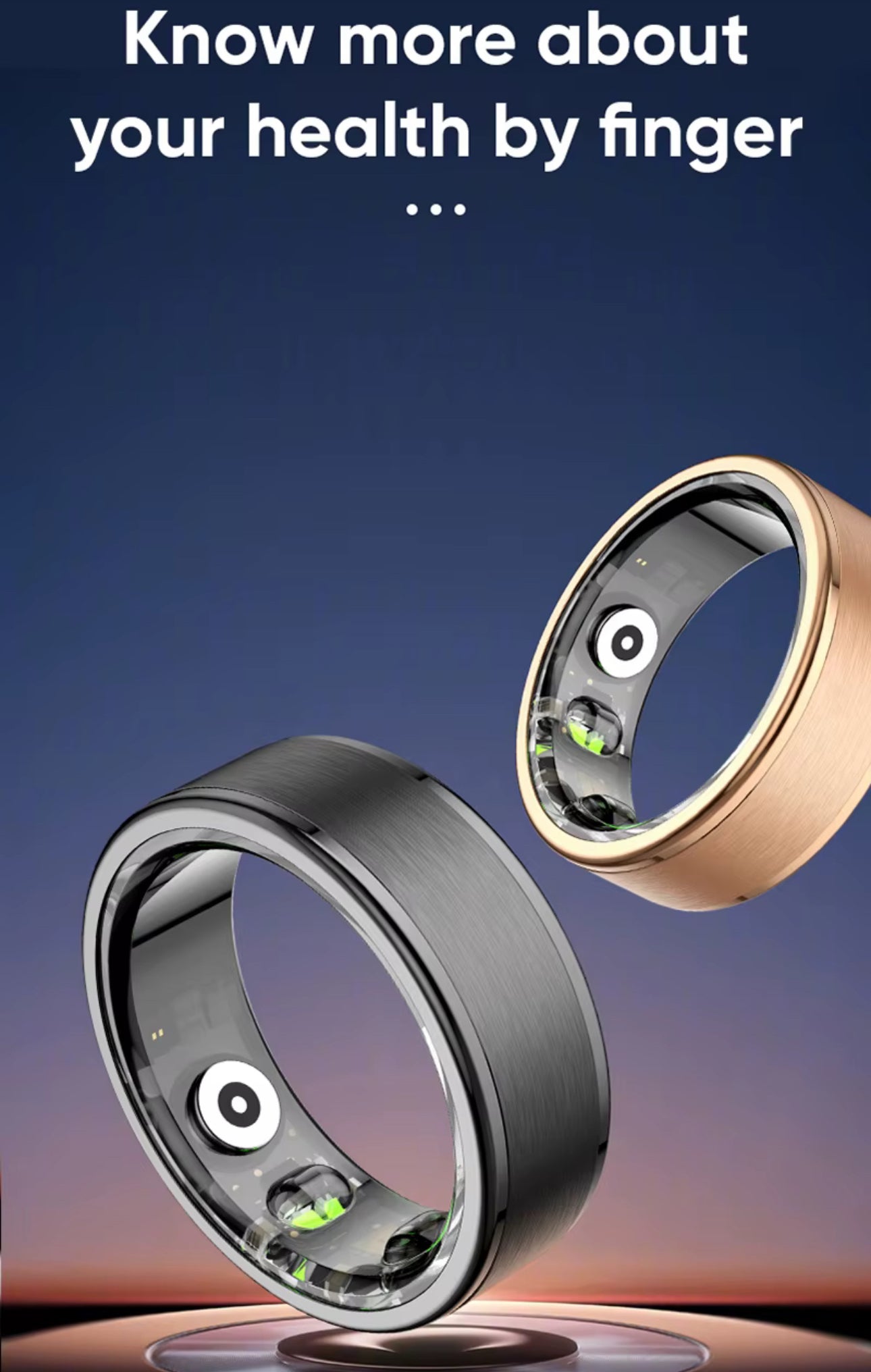 SENBONO Smart Health Ring R03 With Blood Oxygen Heart Rate Sleep Tracking Wearable Electronic Smart Ring For Men & Women-Various Options