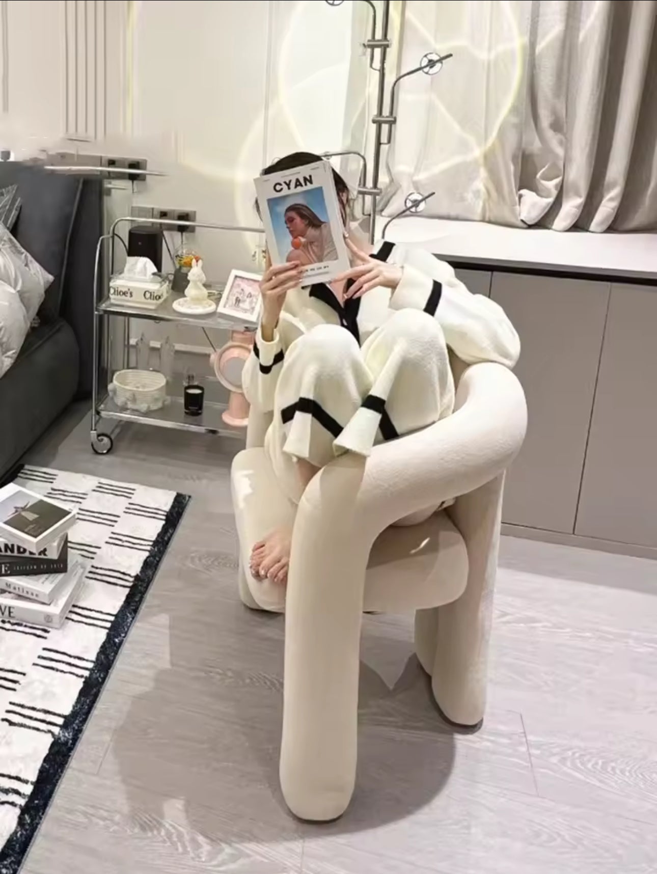 MFurn Padded Lounge Chair Living Room Accent Armchair-Various Colours