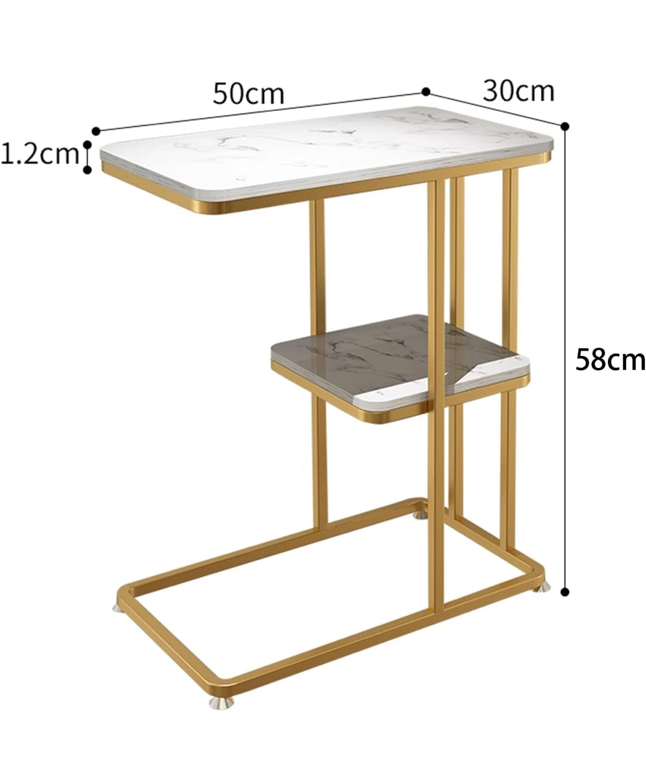 MFurn Three-Tier Square Coffee Table – Modern Side & Sofa Table-Various Options