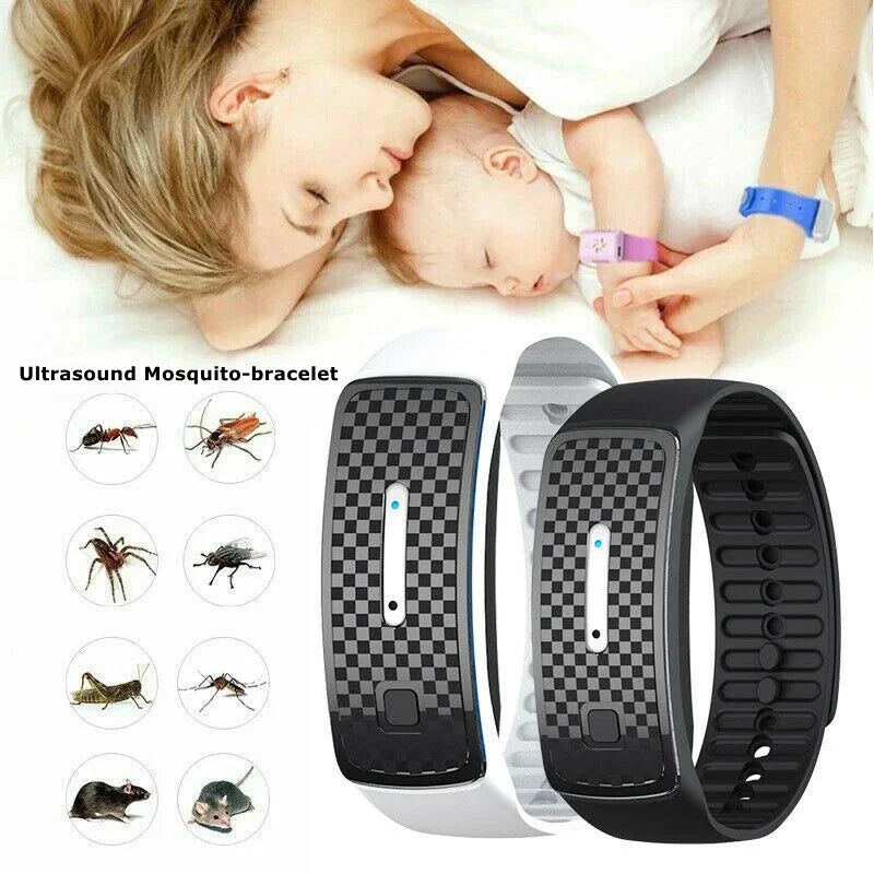 Ultrasonic Anti Mosquito Insect Pest Bug Repellent Repeller Bracelet Watch Wrist