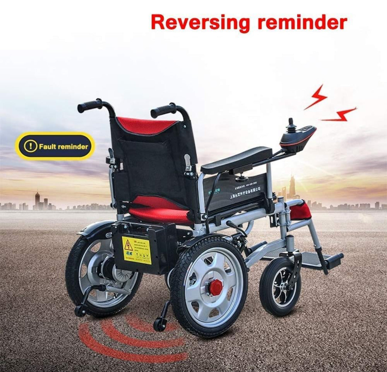 M-Care
Heavy Duty Electric Wheelchair, Foldable and Lightweight Powered Wheelchair,Joystick, Weight Capacity 150Kg
