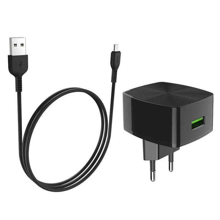 HOCO C70A EU QC3.0 Charger Power Adapter With Micro USB Cable