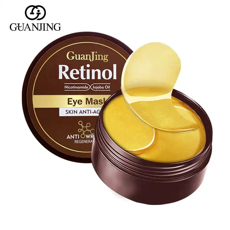 GuanJing Anti-Aging Eye Mask Retinol Nicotinamide Anti Wrinkle Concentrate Vitamin E A Moisturizes Lightens Stains