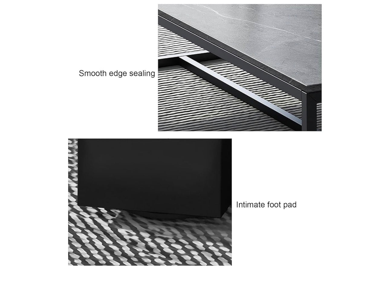 MFURN 
Modern Living Room coffe table Rectangle Coffee Table with Faux Marble Tabletop, Modern Sofa Side Table with Stainless Steel Frame for Living Room-Various Colours