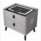 Smart LED Side Table with Wireless Charging, Bluetooth Speaker & Storage Drawers
