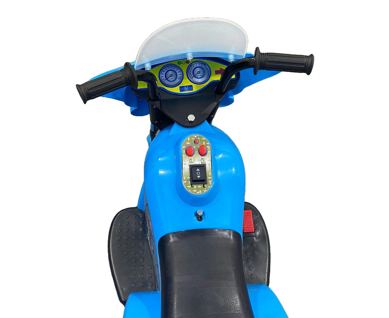 Kids Ride On Electric Police Motorcycle - Red/Blue