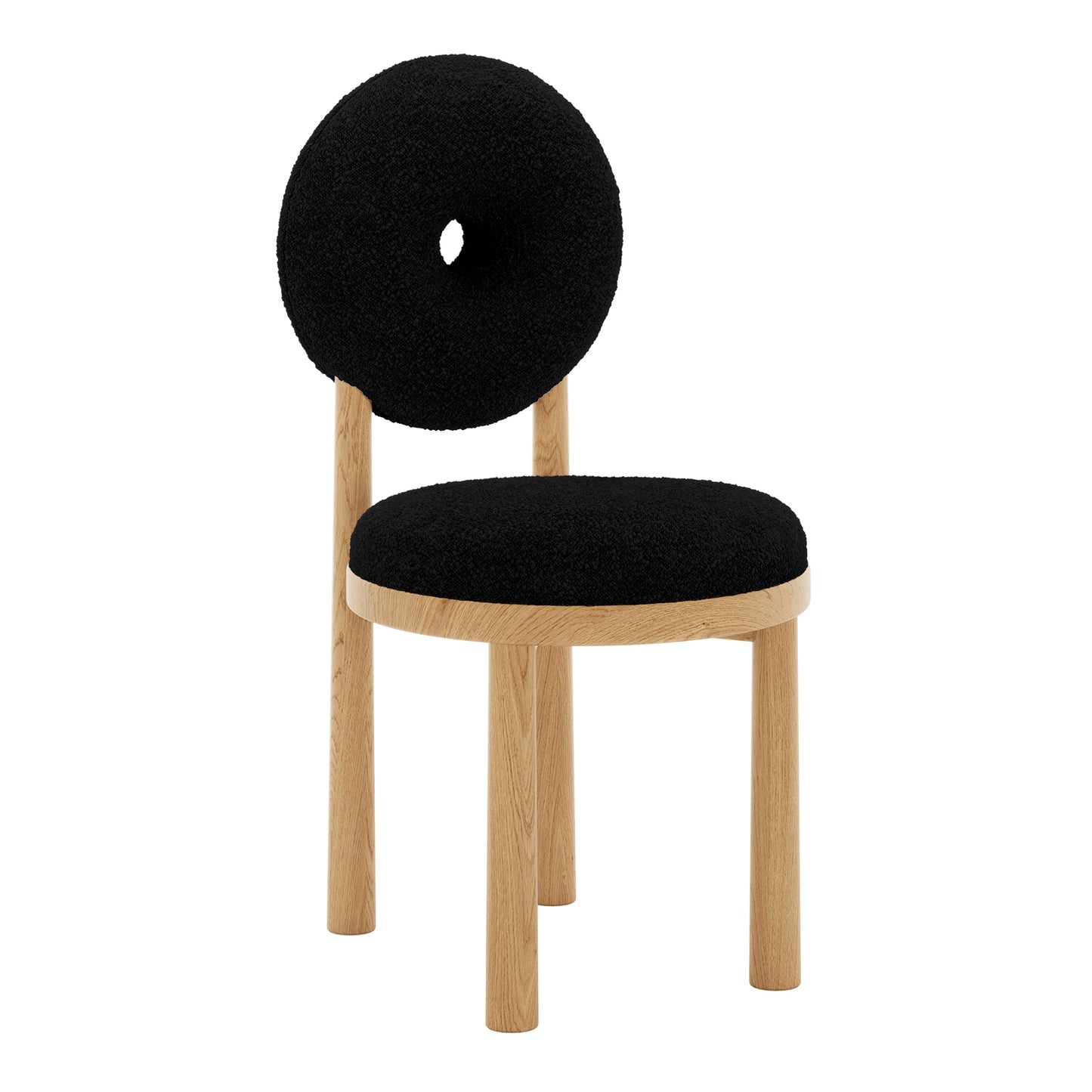 MFURN Donut Back Modern Dining Chair Available In Black or White Colour Options