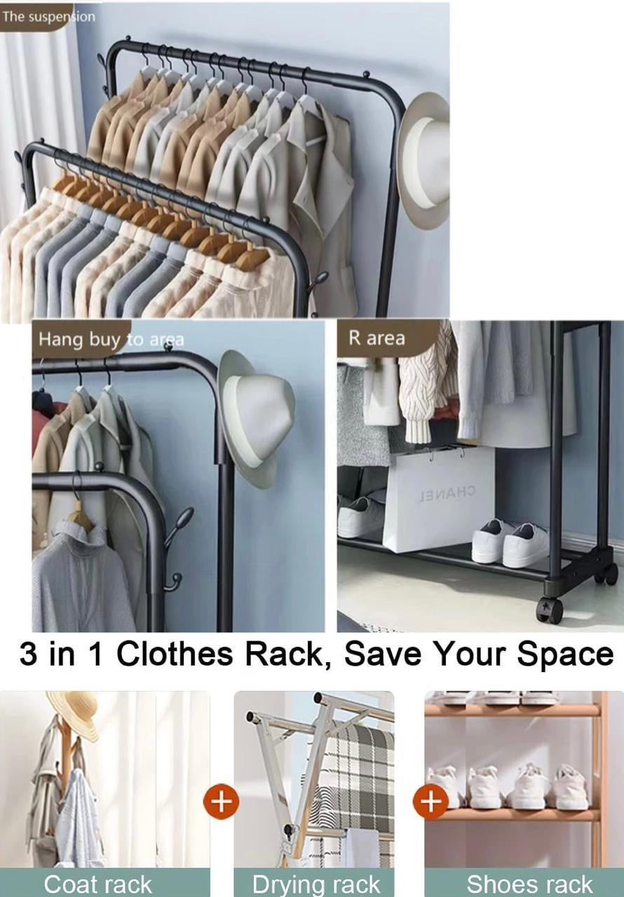 Multipurpose Double Hanging Rack – Megamall Online Store