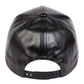 Unisex PU Leather Baseball Cap Black Casual Hats