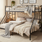 MHome Steel Double Bunk Bed – Single Top & Double Bottom | Space-Saving Modern Design