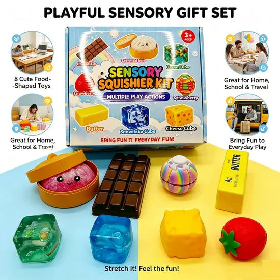 Kids Sensory Squishy Toy Set 8pc