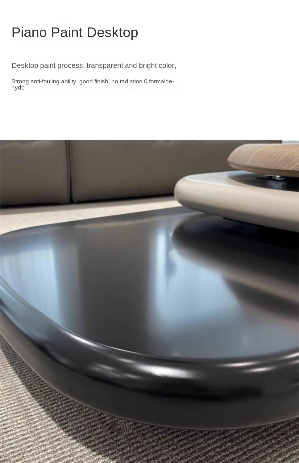 MFurn Italian Modern Simple Villa Coffee Table Minimalist Walnut Veneer Revolving Extendable Low Tea Table Furniture For Living Room-PreOrder Now Available