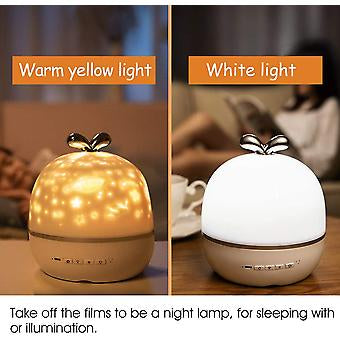 Night Light Projector,Howap Kids Star Night Light,360-Degree Rotating Colors Changing Desk Lamp with Built-in Song,Carousel,Space,Star,Sea,Birthday,Rose,6 Themes Projector lamp for Kids,Bedroom,Party