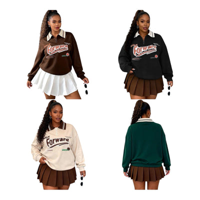 Ladies Athletic Inspired Sweatshirt-Various Colours