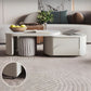 MFurn 
Extendable Coffee Table for Living Room,with 2 Storage Stools and 2 Drawers, White.