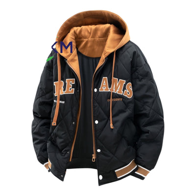 Men's Hooded Jacket College Jacket with Hoodie -Various Colours