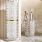 Luxury Travel/Home Toothbrush-Toothpaste Holder Transparent Available in Clear & Green