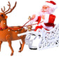 Christmas Electric Santa Claus in Sleigh Toys Christmas Decorations with Music Xmas Santa Figurine Ornaments
