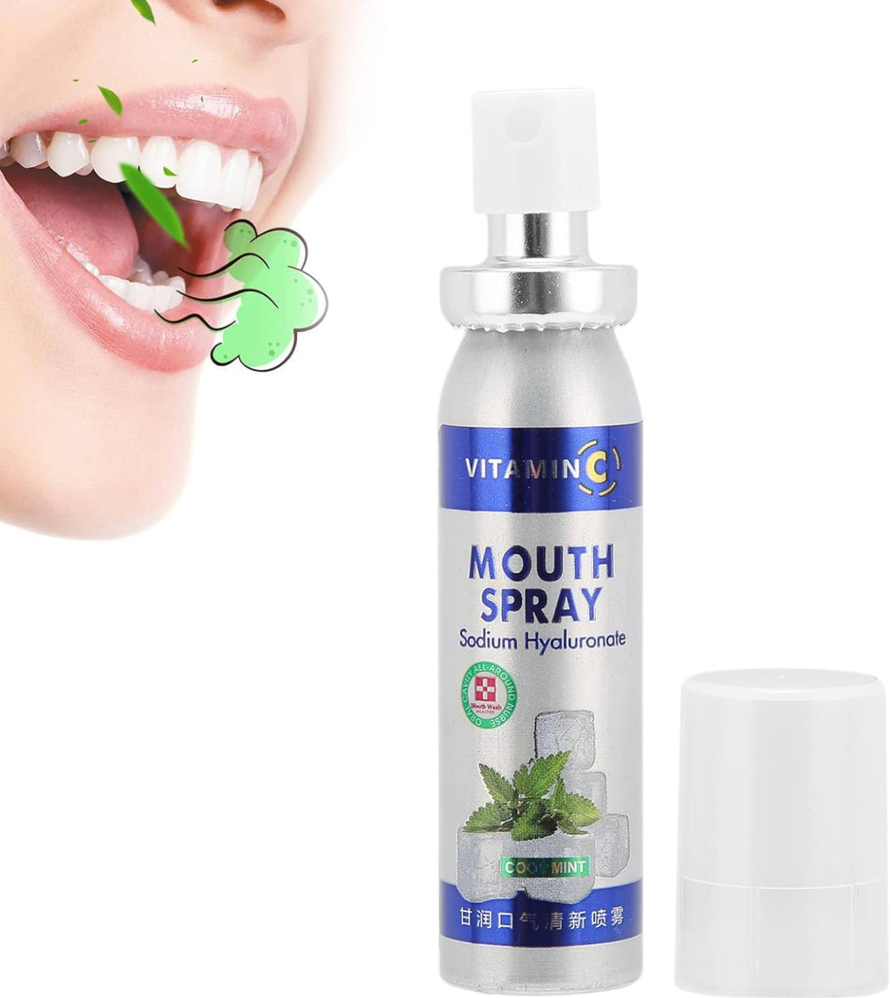 Mouth Freshener Spray, Lightweight Portable 24 Hour Oral Rinse Breath Freshening Spray, Help Fights Bad Breath