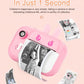 Children's Camera Children's Camera Children Instant Print Camera Cartoon Photography Portable 1080P HD Kids Camera Toy with Thermal Photo Paper 16GB TF Card