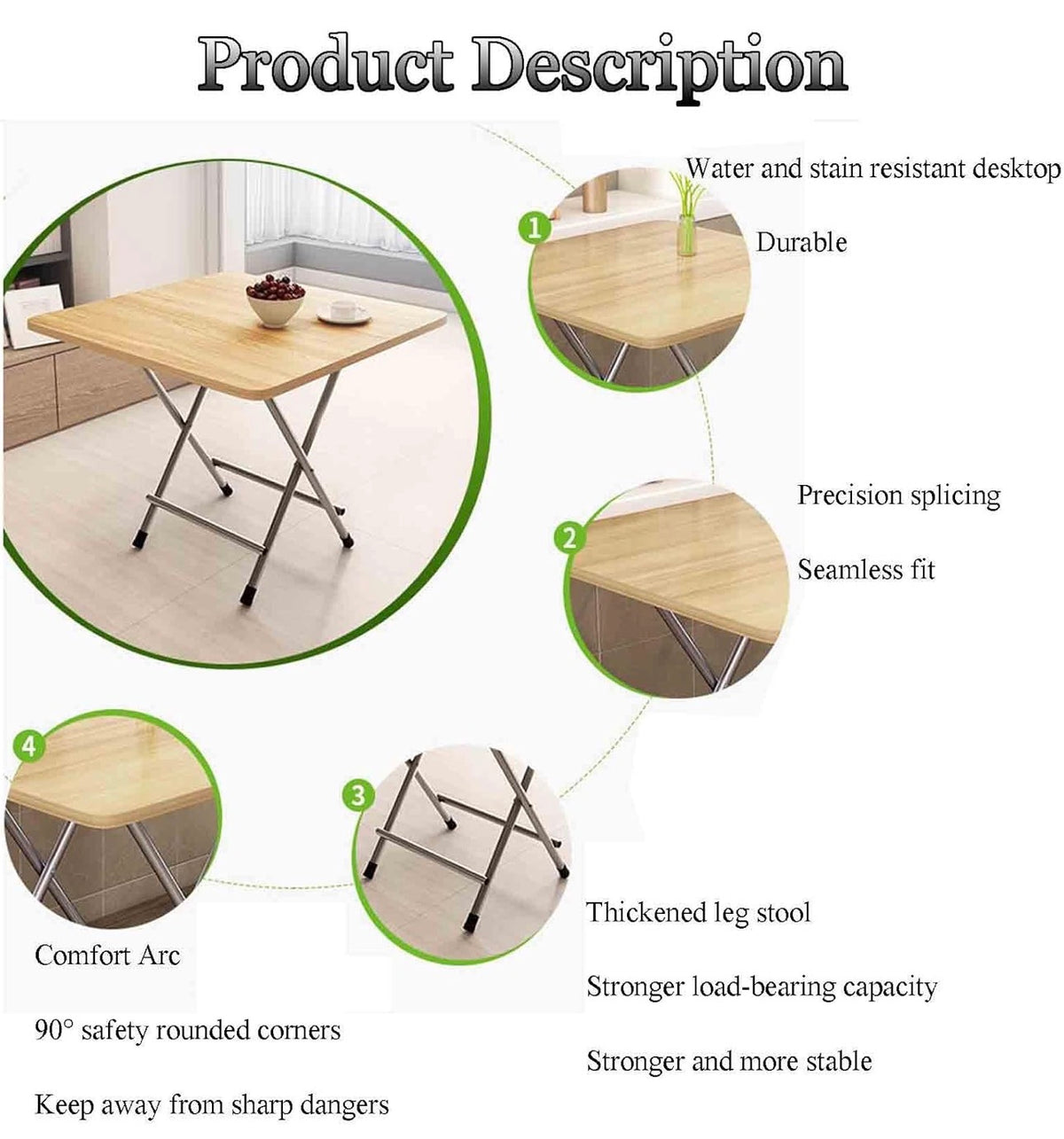 MFURN Multifunctional Folding Table Living Room Table Portable Table Window Table Study Table Heavy Duty Table Versatile Table-Various Options