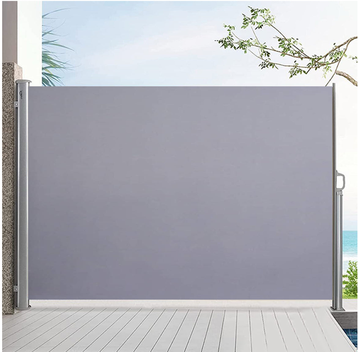 MHome Retractable Wind & Privacy Single Sided Screen-Available In 3 Colour Options