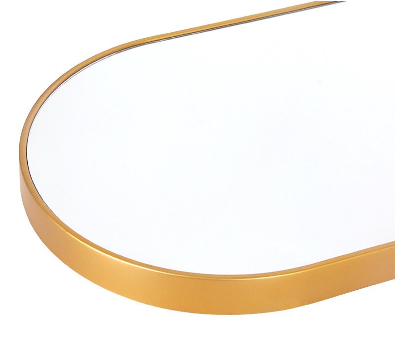 Oval Full Length Mirror, 100x70cm Full Body Mirror with Metal Frame, Ultra-Clear Large Oval Hanging Mirror for Bathroom, Entryway, Bedroom, Living Room,Various Options