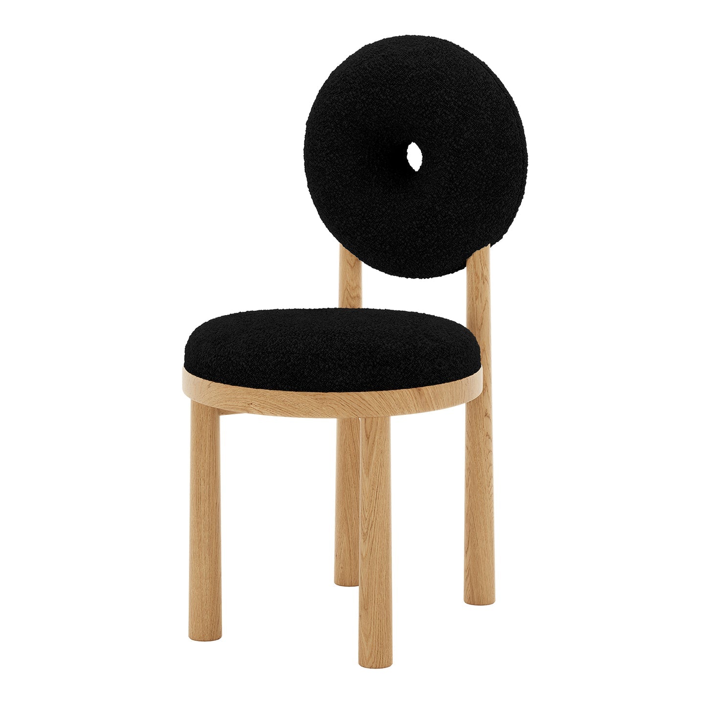 MFURN Donut Back Modern Dining Chair Available In Black or White Colour Options