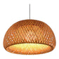 MHome Bamboo Wicker Rustic Vintage Rattan Shade Hanging Pendant Light-Various Options