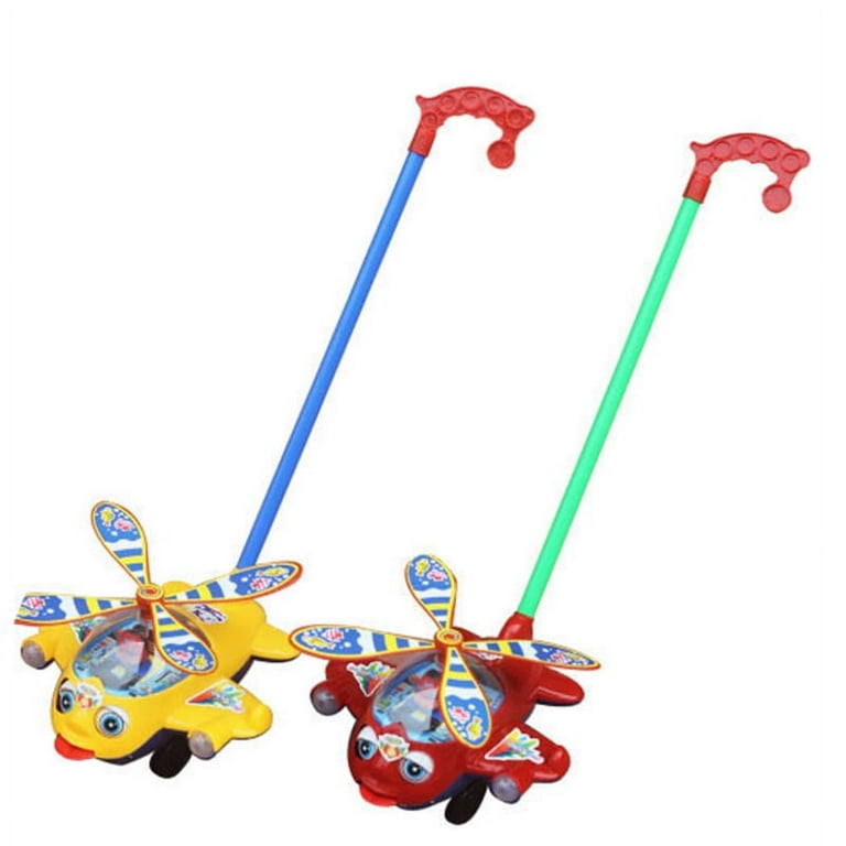 MToy Push Plane Toy Plastic Push Cart for Baby Toddler Learning Walk Toy Airplane Cart