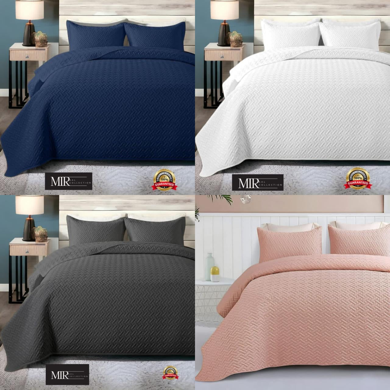 Miraal Collection Bedspread Set 5pc- Vibrant Colour Option’s