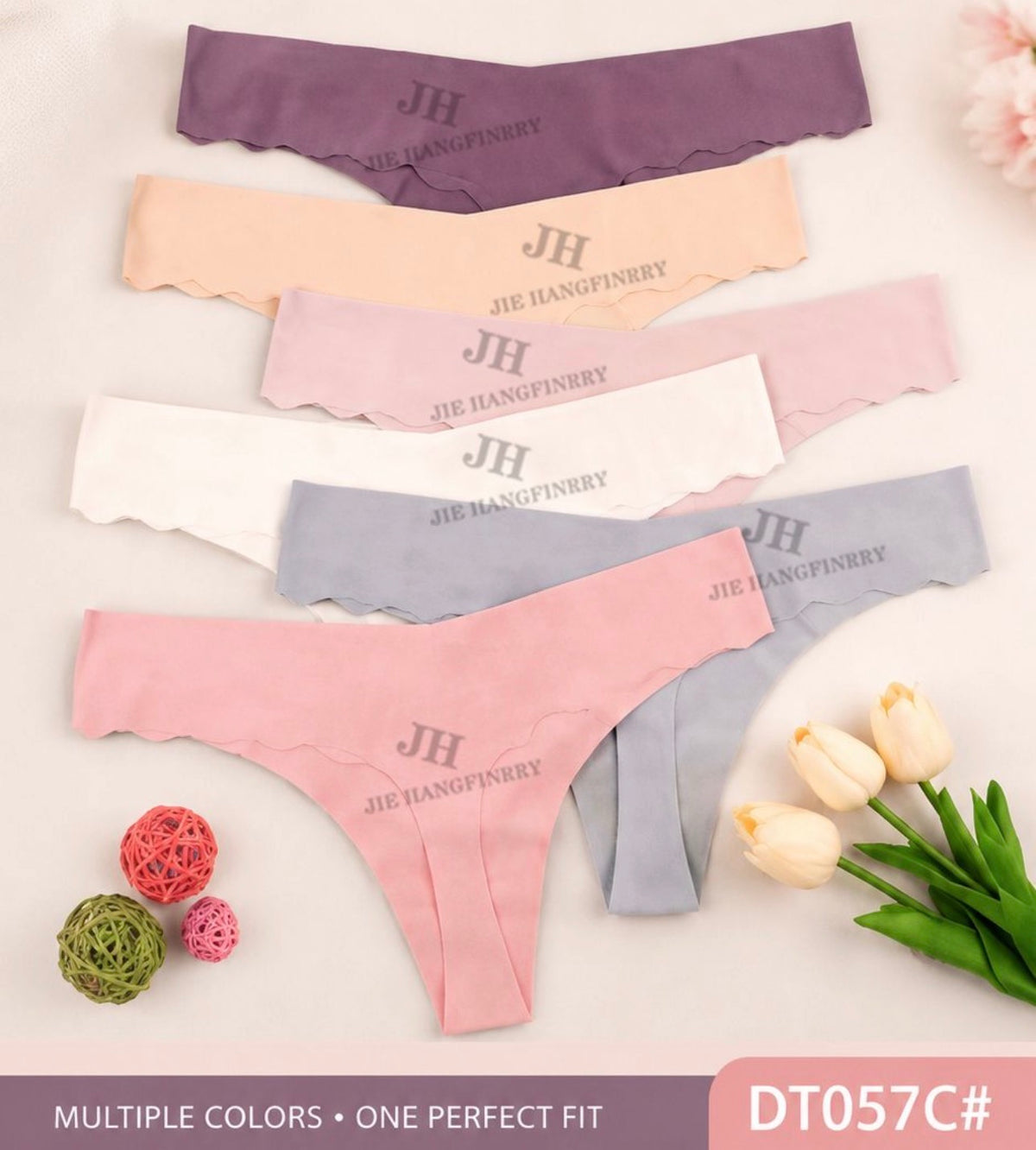 Ladies Sexy Wave Thongs 6pc Set