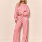Ladies Knitted Lounge Set With Contrast Emblem-Various Colours