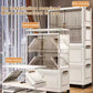 MHome Foldable Wardrobe / Multifunctional Plastic Storage Cabinet – Dustproof Organizer