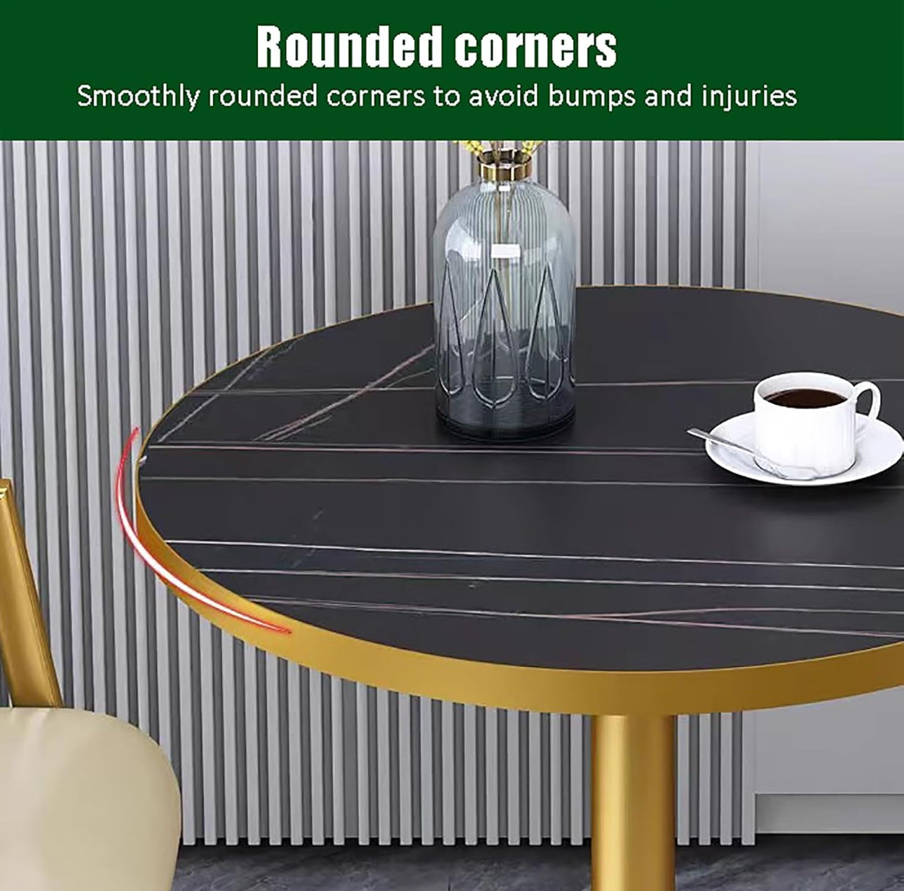 MFurn Modern Round Dining Table & Chair Set 3pc